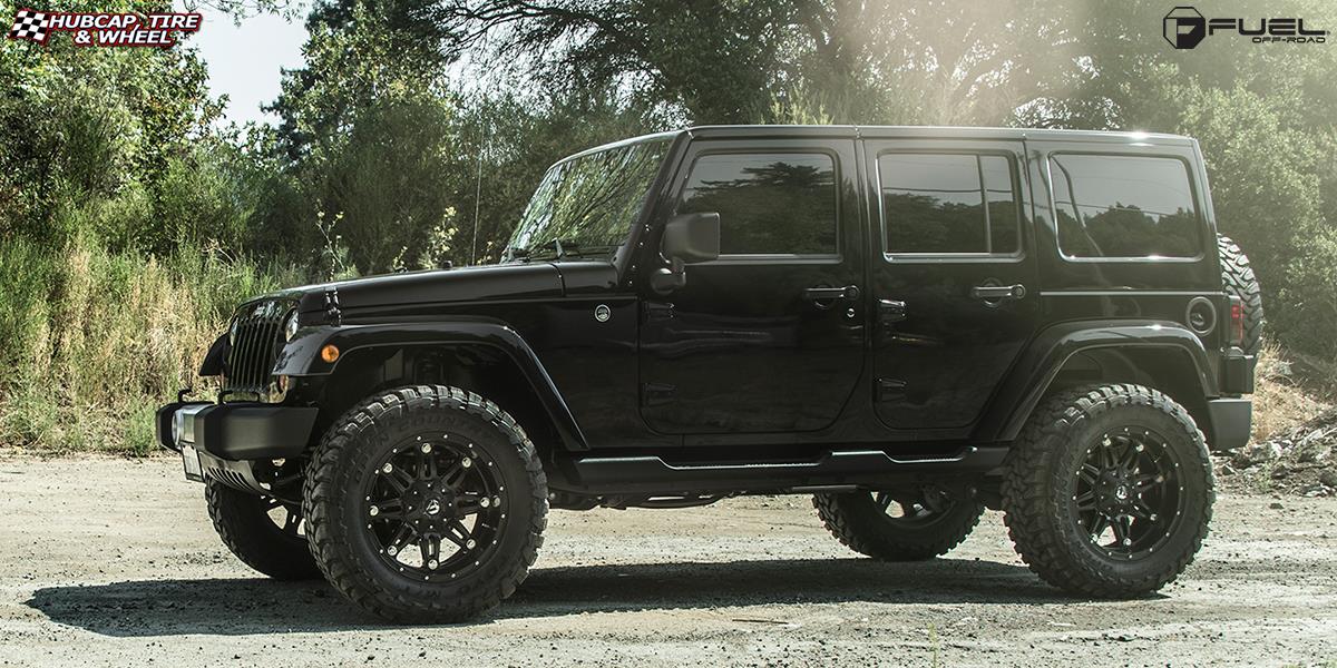 vehicle gallery/jeep wrangler fuel hostage d531 0X0  Matte Black wheels and rims